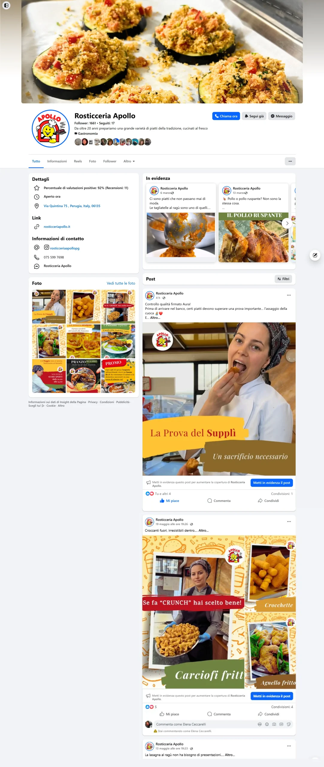 comunicazione facebook apollo
